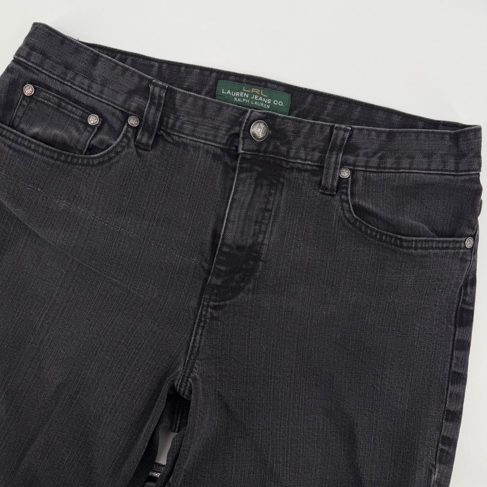 Lauren Jeans Co Ralph Lauren Classic Straight Black‎ Denim Women Size 10 Jeans